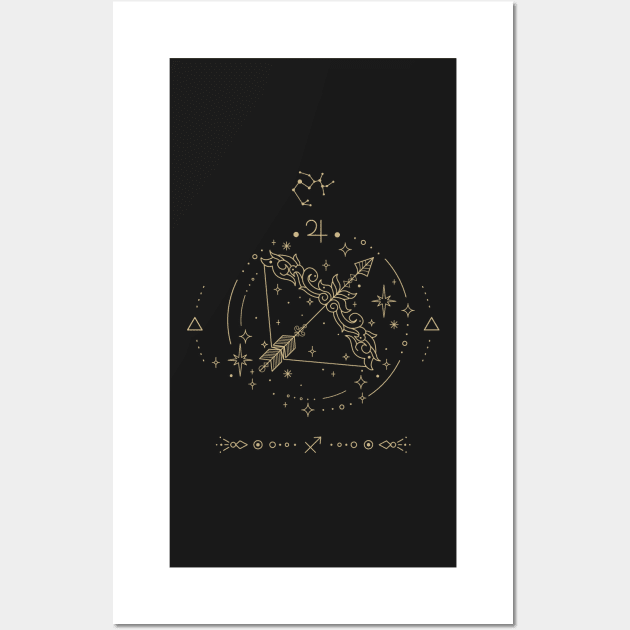 Zodiac Sagittarius sign Wall Art by choiyoojin